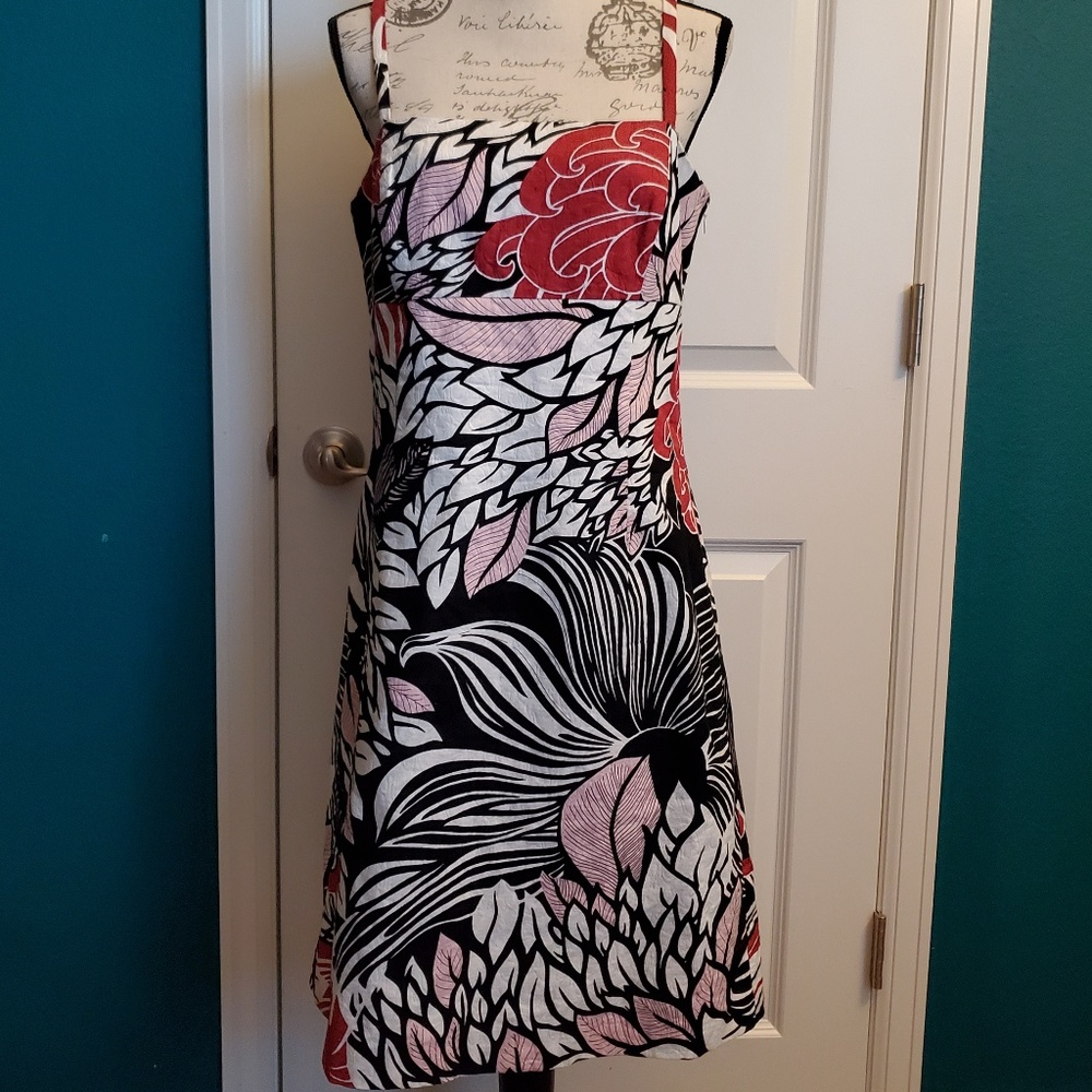 Ann Taylor Floral Embossed Cotton Shift Dress